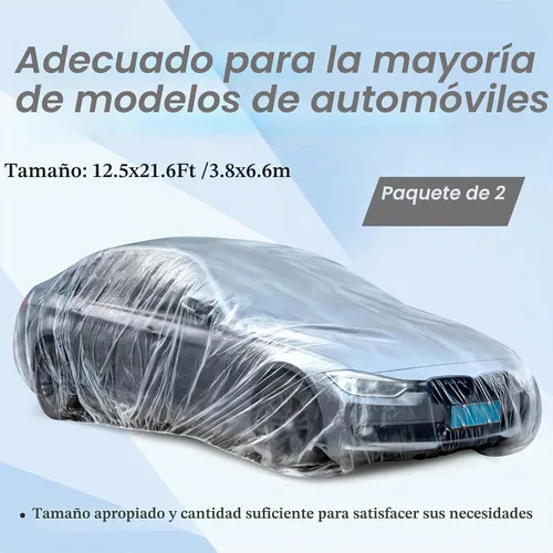 Vista 2 de BBTO - Funda desechable de plástico transparente universal con banda