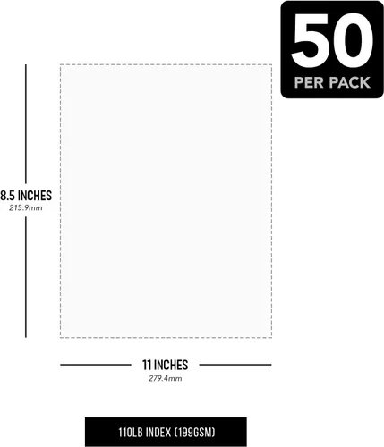 Vista 5 de Papel de cartulina grueso blanco — Ideal para tarjetas de visita, artes y manualidades, invitaciones, impresión estacionaria Carta de tapa
