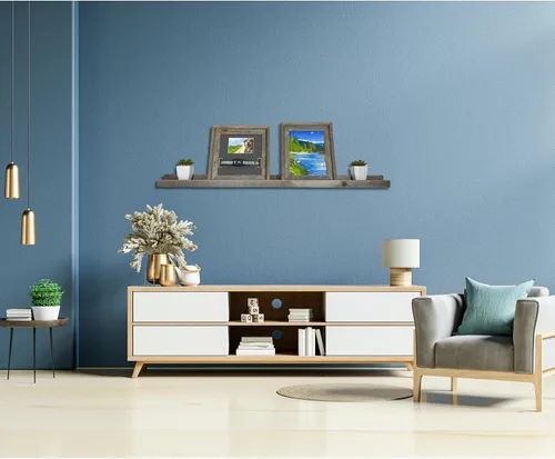 Vista 7 de BARNWOODUSA - Estante flotante de pared de 36 pulgadas, 3 pies extra largo y estrecho, madera recuperada para fotos, accesorios no incluidos, gris