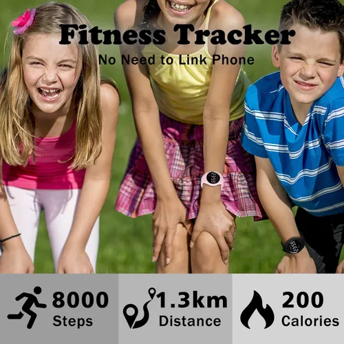 Vista 2 de NN BEN NEVIS Reloj digital para niños y niñas, reloj deportivo con rastreador de fitness, reloj despertador, cronómetro, sin aplicación y resistente