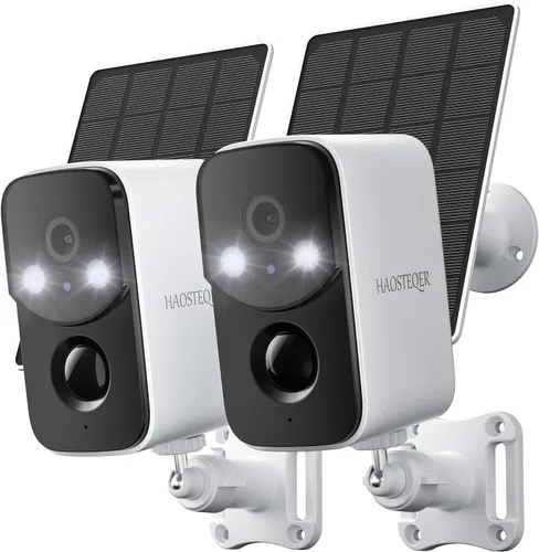 Vista 12 de WiFi Solar Security Cameras Wireless Outdoor-4 Pack, 2K