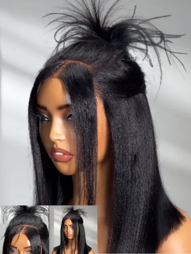 Vista 19 de Nadula - Peluca corta de 20 cm con cabello humano gris sal y pimienta, sin pegamento, con separación lateral, capas enmarcadas para el rostro