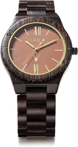Vista 2 de Wooden Wristwatch, Mens Wood Watch for Men Handcrafted Zebra Sandal Wood Vintage Wooden Watches Mens Gifts