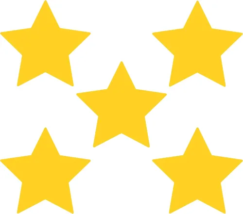 Vista 25 de LiteMark Calcomanías de vinilo mate extraíbles con diseño de estrella Blanco