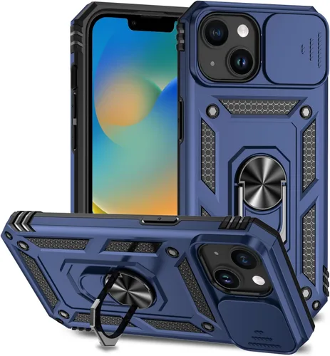 Vista 29 de Funda magnética compatible con iPhone 14 Pro de 6.1 pulgadas, funda magnética para iPhone 14 Pro con cubierta de cámara y soporte de grado militar
