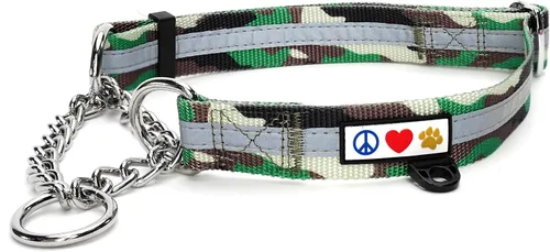 Vista 27 de Pawtitas Collar de perro Martingala personalizado reflectante reflectante bordado nombre personalizado número de teléfono ajustable para cachorros