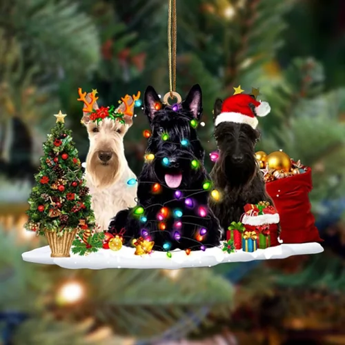 Vista 129 de Nazenti Adorno de Navidad personalizado con amigos Affenpinscher – Adorno de perro personalizado para amantes de las mascotas, acrílico plano