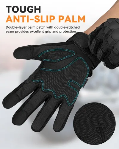 Vista 3 de KUMGIM Guantes tácticos para hombre, guantes militares de combate para motocicleta, guantes negros Airsoft para pantalla táctil para Airsoft al aire