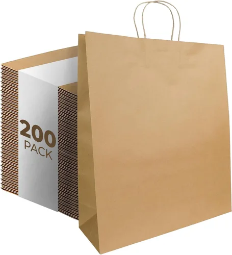 Vista 9 de PTP BAGS Bolsas de papel marrón Super Royal, 14 x 10 x 15.75 pulgadas Natural