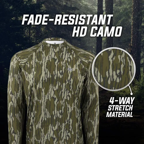 Vista 3 de Camisas Mossy Oak de caza para hombre, de manga larga, con camuflaje
