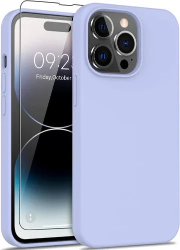 Vista 40 de DEENAKIN Funda compatible con iPhone 14 Plus con protector de pantalla, funda mejorada para cámara, goma de gel de silicona suave probada contra