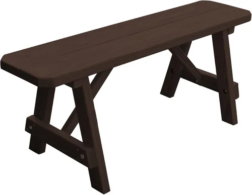 Vista 54 de Furniture Barn USA Banco tradicional de pino tratado a presión de 2 pies, tinte de cedro