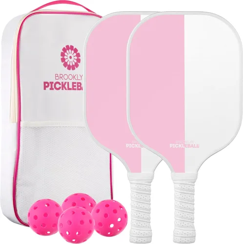 Vista 14 de Paletas de pickleball de fibra de carbono prémium de Brooklyn Pickleball Co Negro (Black Honeycomb)