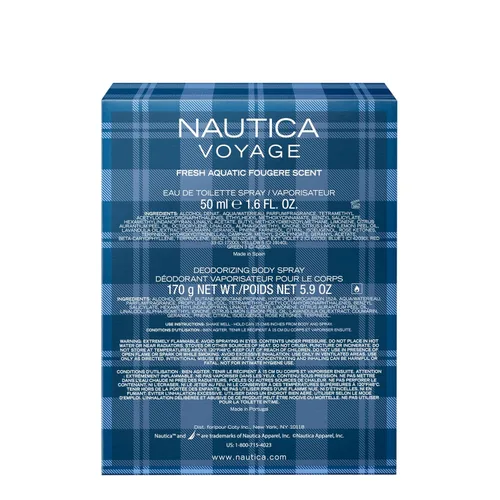 Vista 6 de Nautica Midnight Voyage Giftset, 1.6 oz EDT + 0.33 onzas líquidas en aerosol para bolígrafo, notas de pimienta rosa, ámbar y menta, fragancia