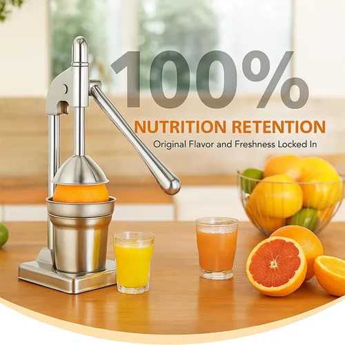 Vista 2 de Effective Cast Iron Juicer Hand Press, Heavy Duty Manual Juicer Hand Press Cast Iron, Stainless Steel Lemon Squeezer for Home and Kitchen