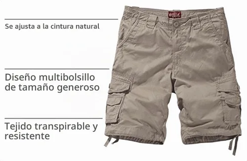 Vista 4 de Match Pantalones cortos Wild Cargo para hombre 3056 Albaricoque