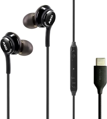 Vista 2 de Samsung AKG - Auriculares intrauditivos originales con USB tipo C con control remoto y micrófono para Galaxy A53 5G, S22, S21 FE, S20 Ultra, Note