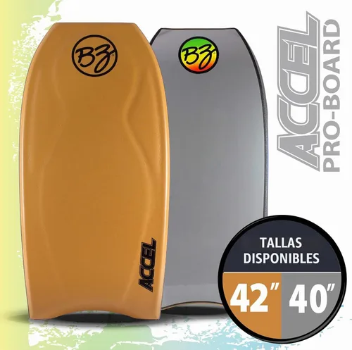 Vista 3 de BZ Bodyboards - Accel Pro Board - Crescent Tail, Slick Bulbs, borde de corte contorneado de la cubierta, alto rendimiento - Jinetes avanzados