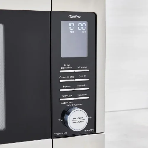 Vista 5 de Panasonic NN-CD66NS 1.3 pies cúbicos HomeMADE - Inversor de encimera para microondas, multihorno, ideal para pizza