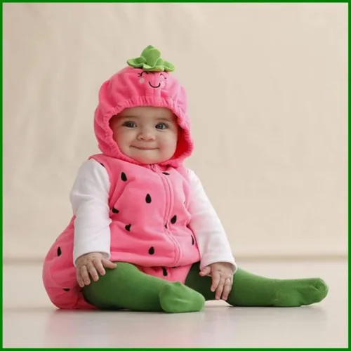 Vista 2 de Merqwadd Disfraz unisex de aguacate y piña para bebé, disfraz de Halloween, bonito disfraz de terciopelo