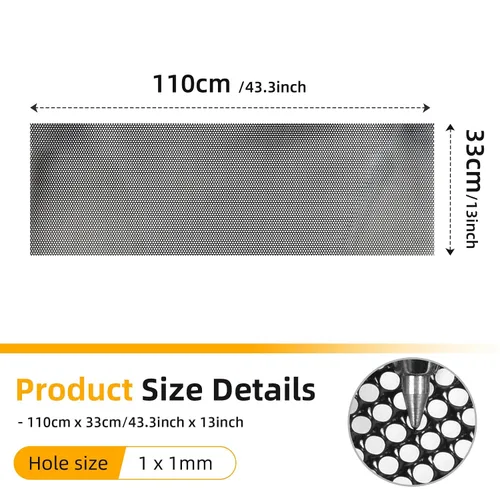 Vista 2 de AggFencer Pantalla de malla de acero inoxidable recubierta de PVC, 43,3 x