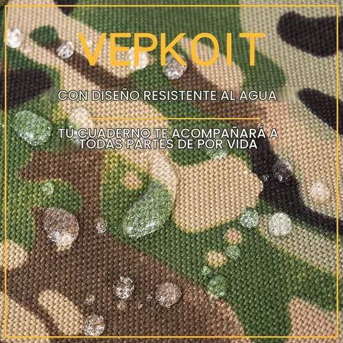 Vista 7 de Cubierta de carpeta grande OCP A5, funda militar militar para cuaderno con cremallera