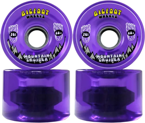 Vista 4 de Maple Drop Down Longboard Púrpura con 2.992 in 80A Ruedas Tabla de Velocidad