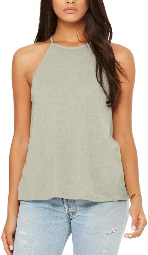 Vista 2 de Bella + Canvas - Camiseta de tirantes para mujer Flowy con cuello alto - 8809