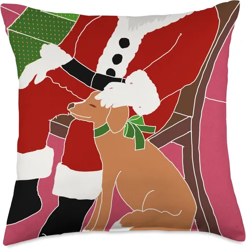 Vista 5 de Archi-Select.com Almohada para perro con Papá Noel en Navidad, 16 x 16 pulgadas, multicolor