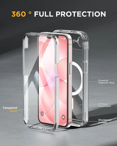 Vista 477 de Miracase Serie de vidrio para iPhone 11 de 6.1 pulgadas, funda protectora de cuerpo completo resistente mejorada con protector de pantalla de vidrio