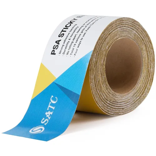 Vista 17 de S SATC Papel de lija PSA Longboard de grano 40, rollo continuo de 20 yardas de largo, 2-3/4" de ancho autoadhesivo con respaldo adhesivo, hojas
