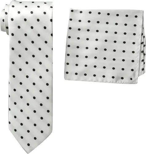 Vista 4 de Stacy Adams Conjunto de corbata de punto satinado para hombre