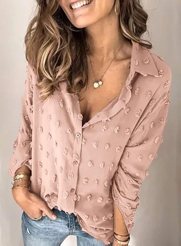 Vista 2 de Astylish Blusa casual con botones para mujer