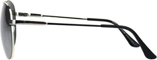 Vista 3 de Gafas de sol de pilotos de policía con borde de metal con lente de espejo plateado