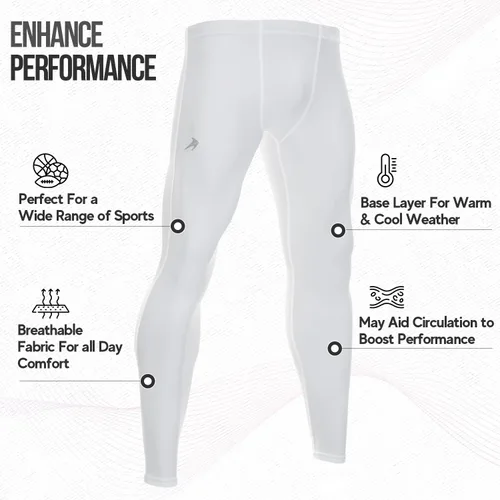 Vista 2 de CompressionZ - Pantalones de compresión para hombre, leggings de correr para hombre, leggings deportivos.