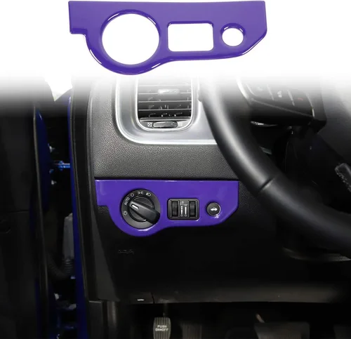 Vista 11 de Voodonala Para interruptores de faros delanteros Challenger Charger para Dodge Challenger 2015-2025+, para Dodge Charger 2010-2023+, ABS azul, 1