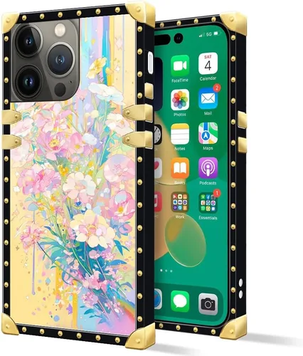 Vista 24 de DAIZAG Funda compatible con iPhone 14 Pro Max, funda de Angel Wings Girl para iPhone 14 Pro Max, decoración de metal de TPU suave a prueba de golpes