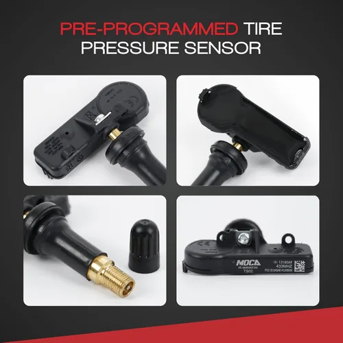 Vista 2 de MOCA - Kit de sensor de sistema de monitoreo de presión de neumáticos (TPMS) de 433 MHz para Chrysler 300 Town & Country, Dodge Challenger Charger
