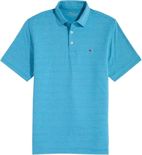 Vista 8 de Vineyard Vines Polo Bradley Stripe Sankaty para hombre Ocean Breeze Tejeda