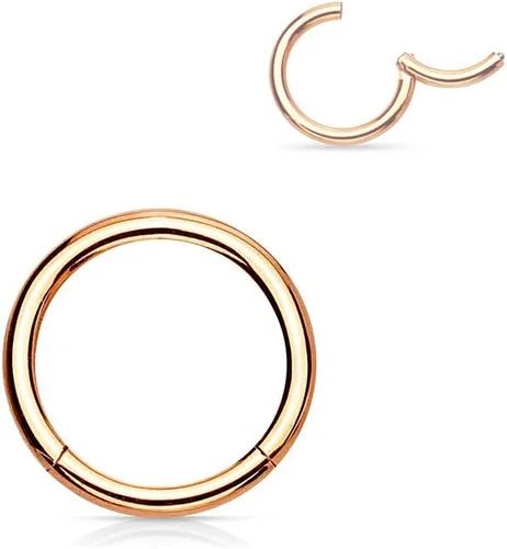 Vista 98 de Forbidden Body Jewelry - Piercing para la nariz de acero quirúrgico 316L con bisagra, 14G, 16G, 18G, diámetro de 15/64, 5/16, 25/64, 15/32 pulgadas