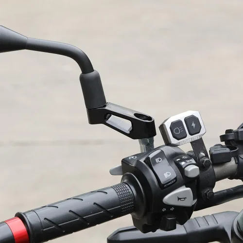 Vista 2 de Kit de adaptadores extensores elevadores de espejo retrovisor compatible con Honda Monkey 125M 125MA 125 2019-2023 2024 2025 Accesorios para Negro