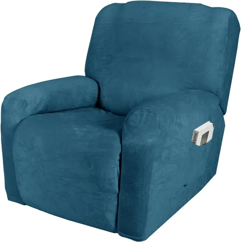 Vista 11 de IMYOGI Fundas para sofá de alta elasticidad de terciopelo para sofá reclinable de 1, 2 y 3 plazas, protector de muebles con parte inferior elástica