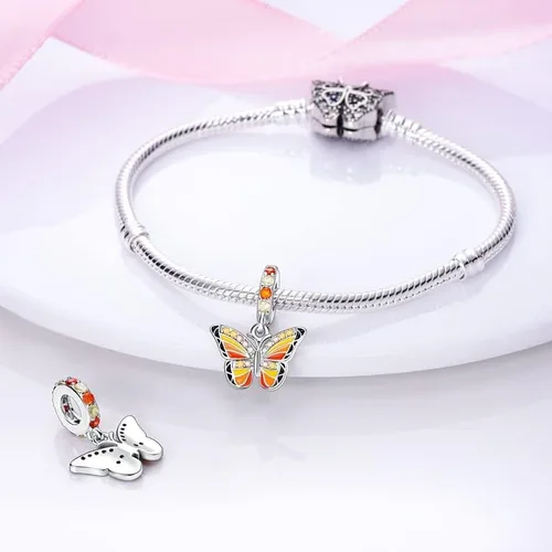 Vista 3 de CYCUFF Abalorios de plata de ley 925 adecuados para collares de dijes, pulseras, abalorios, joyería de regalo para mujeres, familiares y amigas