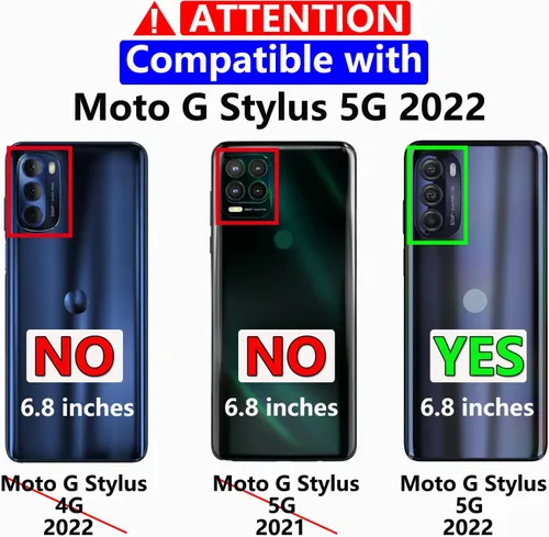 Vista 2 de Funda para Moto G Stylus 5G 2022, con Protector de Pantalla, [Probada contra Caídas de Grado Militar] Funda Protectora de Servicio Pesado Resistente
