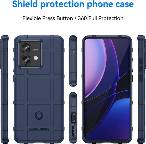 Vista 3 de Funda delgada para Motorola Edge 40 Neo, resistente funda duradera para exteriores, protección anticaídas de grado militar y cubierta protectora