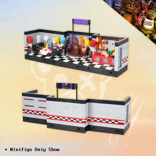 Vista 5 de Five Nights Juguetes de Bloques de Construcción de Escenario, Juego de Construcción de Juego de Terror Clásico, Regalos de Cumpleaños de Halloween