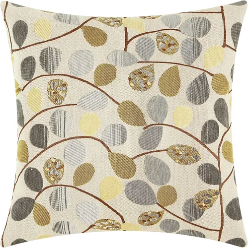 Vista 11 de CaliTime Funda de cojín para sofá, decoración del hogar, felpilla de lujo con hojas bonitas de ambos lados, 18 x 18 pulgadas, color azul crudo