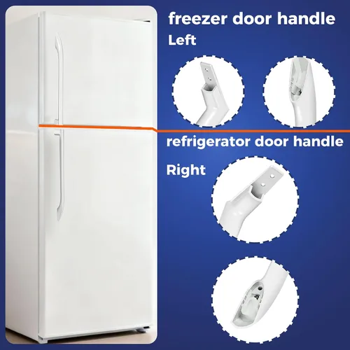 Vista 3 de Romalon 5304486359 Manija de puerta de congelador para refrigerador 16 3/4 pulgadas Reemplazar 5304506469 5304504507 5304497105 AP6036330 242059504