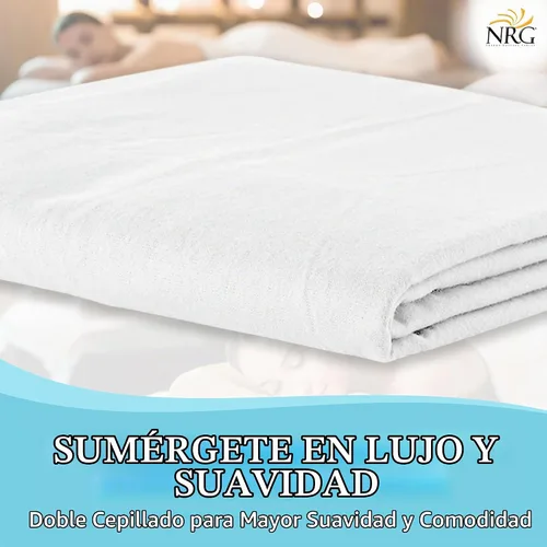 Vista 4 de NRG - Sábanas planas de franela de lujo para mesa de masaje – Ropa de cama de masaje 100% franela de algodón – 160 GSM, 200 hilos – Algodón suave