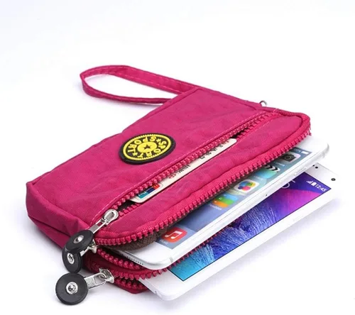 Vista 2 de Bolso de mano pequeño para iPhone 14, 13 Pro 12 Galaxy S23 S22 S21 S20 S21 Fe S22 Plus A53 5G, Rosa Rojo, Pequeño